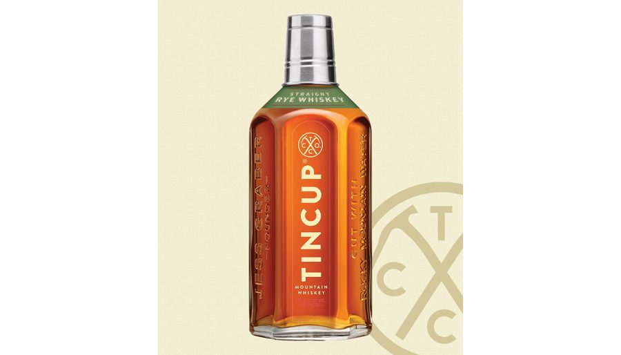 bottle of TinCup rye whiskey