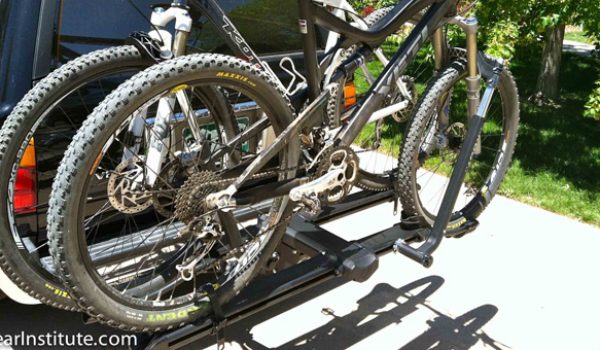 Hitch-Mounted Tray-Style Bike Racks