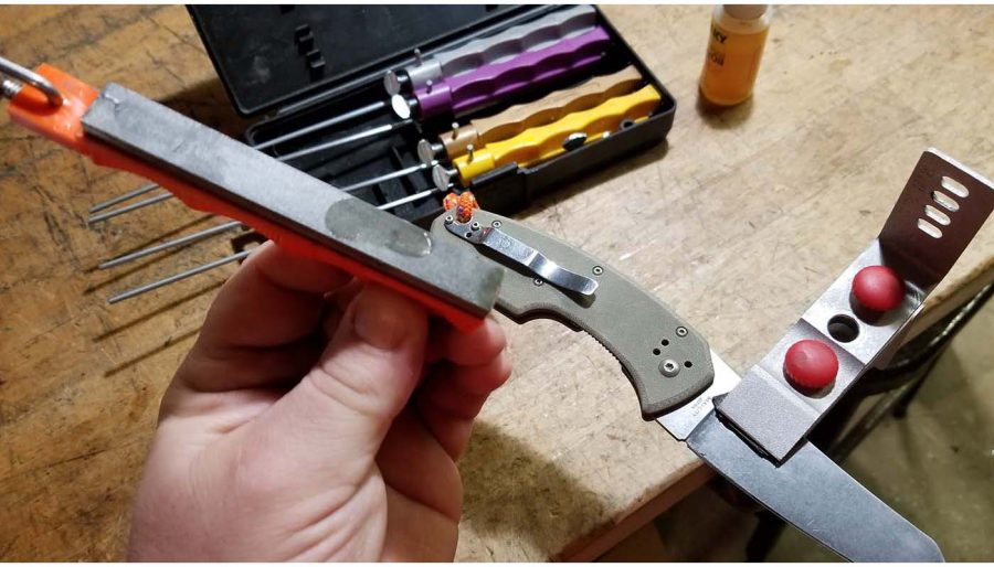 Portable Rapid Fixed Angle Knife Sharpener Kit,Lansky Deluxe 5-stone Sharpening  System, 5 Stone Sharpening System, Extra Coarse
