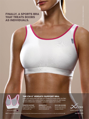 Boobs Get Individual Attention in New CW-X Campaign
