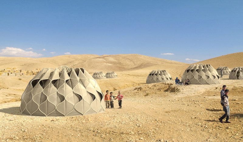This Futuristic Tent Catches Rainwater and Solar Energy